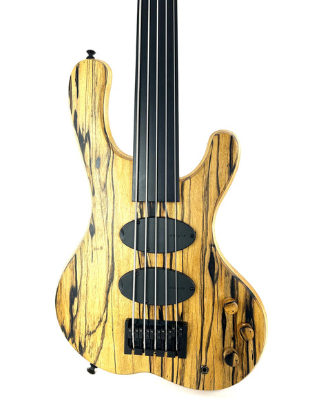 JT Custom Pale Moon Ebony 5st. Fretless